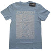 Joy Division Unknown Pleasures White On Blue [T-Shirt] by Rock Band Apparel