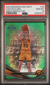 Graded 2022 Topps Bowman University Best Caitlin Clark #50 Green Refractor #/99 Rookie RC Basketball Card PSA 10 Gem Mint