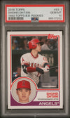 Graded 2018 Topps Shohei Ohtani #83-1 1983 Rookie RC Baseball Card PSA 10 Gem Mint