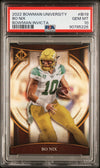 Graded 2022 Topps Bowman University Bo Nix #BI19 Bowman Invicta Rookie RC Football Card PSA 10 Gem Mint