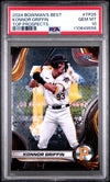 Graded 2024 Topps Bowmans Best Konnor Griffin #TP25 Top Prospects Rookie RC Baseball Card PSA 10 Gem Mint