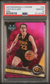 Graded 2023 Topps Bowman U Chrome Caitlin Clark #34 Pink Rookie RC Basketball Card PSA 10 Gem Mint