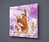 Gazelle And Rabbit Glass Wall Art by Insigneart USA