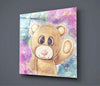 Teddy Bear Glass Wall Art by Insigneart USA