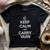 Keep Calm Carry Yarn T-shirt by YarnMerch