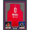 Framed Autographed/Signed Kelsey Mitchell 35x39 Indiana Red Basketball Jersey PSA COA by Hall of Fame Sports Memorabilia