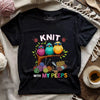 Knit W/ My Peeps T-shirt by YarnMerch