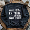 Knitting & 3 People Sweatshirt by YarnMerch