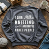 Knitting & 3 People Sweatshirt by YarnMerch