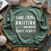 Knitting & 3 People Sweatshirt by YarnMerch