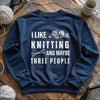 Knitting & 3 People Sweatshirt by YarnMerch