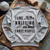 Knitting & 3 People Sweatshirt by YarnMerch