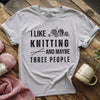 Knitting & 3 People t-shirt by YarnMerch