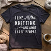 Knitting & 3 People t-shirt by YarnMerch