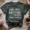 Knitting & 3 People t-shirt by YarnMerch