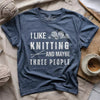 Knitting & 3 People t-shirt by YarnMerch