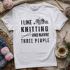 Knitting & 3 People t-shirt by YarnMerch