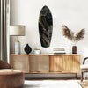 Golden Waves Glass Wall Art by Insigneart USA