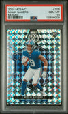 Graded 2024 Panini Mosaic Malik Nabers #306 Mosaic Rookie RC Football Card PSA 10 Gem Mint