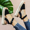 Ladies Elegant Leopard Shoes For Women High Heels Sandals Summer Flip Flop Platform Sandals High Platform Sandals Thick Bottom Belt Buckle Shoes Adjustable Strap Sandals by Stevvex