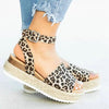 Ladies Elegant Leopard Shoes For Women High Heels Sandals Summer Flip Flop Platform Sandals High Platform Sandals Thick Bottom Belt Buckle Shoes Adjustable Strap Sandals by Stevvex