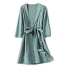 Ladies Fashion Red Soft Short Sleepwear For Women Trendy Women's Comfortable V Neck Bathrobe Bridesmaid Bride Party Robes by Stevvex