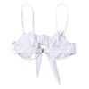 Ladies Summer Solid Color Swimsuit Female Detachable Shoulder Strap Halter Bikini Women's Bikini Swimsuits One Piece Bathing Suits Tie Knot Cutout Swimwear with Crisscross Design by Stevvex