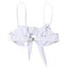 Ladies Summer Solid Color Swimsuit Female Detachable Shoulder Strap Halter Bikini Women's Bikini Swimsuits One Piece Bathing Suits Tie Knot Cutout Swimwear with Crisscross Design by Stevvex