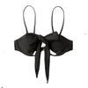 Ladies Summer Solid Color Swimsuit Female Detachable Shoulder Strap Halter Bikini Women's Bikini Swimsuits One Piece Bathing Suits Tie Knot Cutout Swimwear with Crisscross Design by Stevvex