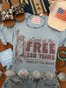 Land of the Free 250 Years Graphic Tee by Wild Junkie