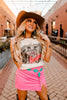 Las Vegas Pink Rodeo Graphic Tee by Wild Junkie