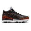 "Lava" Jordan 3 Retro MCS Cleats by Stadium Custom Kicks