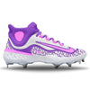 "Lavender" Nike Alpha Huarache Elite 4 Mid Cleats by Stadium Custom Kicks