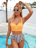 Leaf Floral Bikini Set Women Backless High-Waist Two Pieces Swimwear Beach Bathing Suits Swimsuits Women's Ruffle Bandage Bikini High Waist Bottoms Two Piece Swimsuits by Stevvex