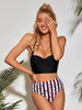 Leaf Floral Bikini Set Women Backless High-Waist Two Pieces Swimwear Beach Bathing Suits Swimsuits Women's Ruffle Bandage Bikini High Waist Bottoms Two Piece Swimsuits by Stevvex