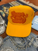 Leave Me Alone Retro Flower Trucker Hat by Wild Junkie