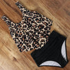 Leopard Bikini High Waist Bikini Animal Print Floral Swimsuit Ruffle Swimsuit Plus Size Swimwear Women Swimsuits for Women Two Piece Bathing Suits Ruffle Tops With High Waist Bottoms Bikini Sets For Teen Girls by Stevvex