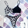 Leopard Bikini Women Swimwear Female Swimsuit Two-piece Bikini Set Comfortable Bathing Suit Swim Lady High Waist Bikini Set For Women Athletic Two Piece Soft Swimsuit Sporty Scoop Neck Bathing Suit by Stevvex
