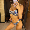 Leopard Bikini Women Swimwear Female Swimsuit Women Two Pieces Scalloped Bikini Set Swimsuits Bathing Suit Two-pieces Bikini Set Bather Bathing Suit by Stevvex