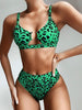 Leopard Bikinis Bikini Swimming Women's Bathing Suits Push Up Swimsuit Women's Padded Underwire Bikini Wire Push Up Bathing Suit Leopard Printed High Cut Vintage Swimsuit by Stevvex