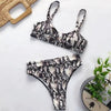 Leopard Bikinis Bikini Swimming Women's Bathing Suits Push Up Swimsuit Women's Padded Underwire Bikini Wire Push Up Bathing Suit Leopard Printed High Cut Vintage Swimsuit by Stevvex