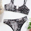 Leopard Bikinis Bikini Swimming Women's Bathing Suits Push Up Swimsuit Women's Padded Underwire Bikini Wire Push Up Bathing Suit Leopard Printed High Cut Vintage Swimsuit by Stevvex