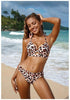 Leopard Bikinis Women Summer Swimsuit Strapless Bandage Bathing Suits Women's Halter Triangle Bikini Bottom Soft Two Piece Swimsuits Low Waist Push Up Bikini Set Swimwear by Stevvex