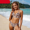 Leopard Bikinis Women Summer Swimsuit Strapless Bandage Bathing Suits Women's Halter Triangle Bikini Bottom Soft Two Piece Swimsuits Low Waist Push Up Bikini Set Swimwear by Stevvex