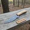 Custom Made Skinner Knife with Premium Wood Handle – Handmade Hunting Blade by JW SteelCrafts