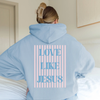Love Like Jesus Striped Graphic Hoodie by Hey Jude Graphic Tees