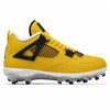 "Lightning" Jordan 4 Retro TD Football Cleats by Stadium Custom Kicks