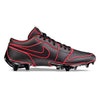 "Red Lines” Jordan 1 Vapor Edge Low Cleats by Stadium Custom Kicks