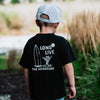 LONG LIVE THE ADVENTURE TEE - BLACK by LITTLE RAD THINGS