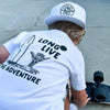LONG LIVE THE ADVENTURE TEE - WHITE by LITTLE RAD THINGS